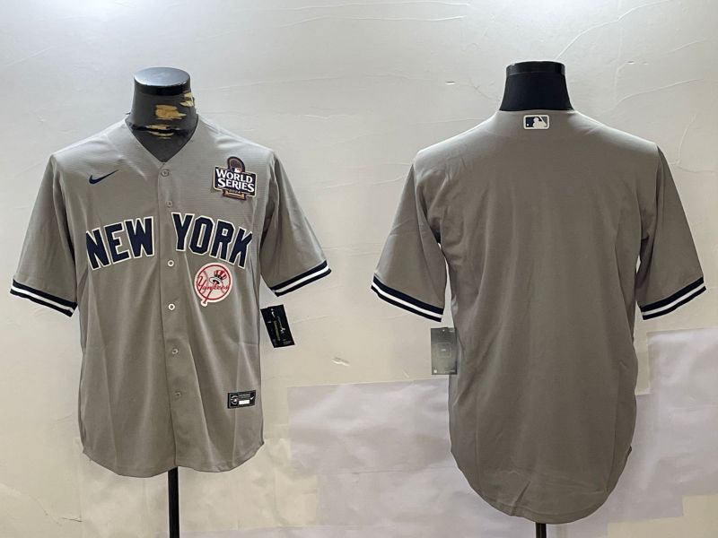 Men New York Yankees Blank Grey Game 2024 Nike MLB Jersey style 102722